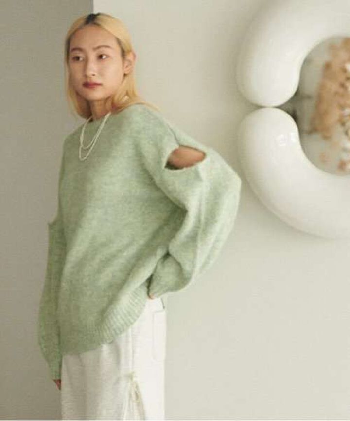 MIX Knit Pullover,Green, medium image number 0