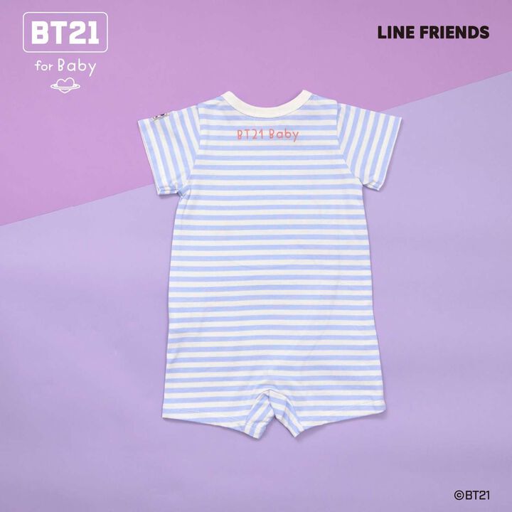 [BT21] Appliqu&eacute; Stripe Pattern Short Overall,Mint, medium image number 13