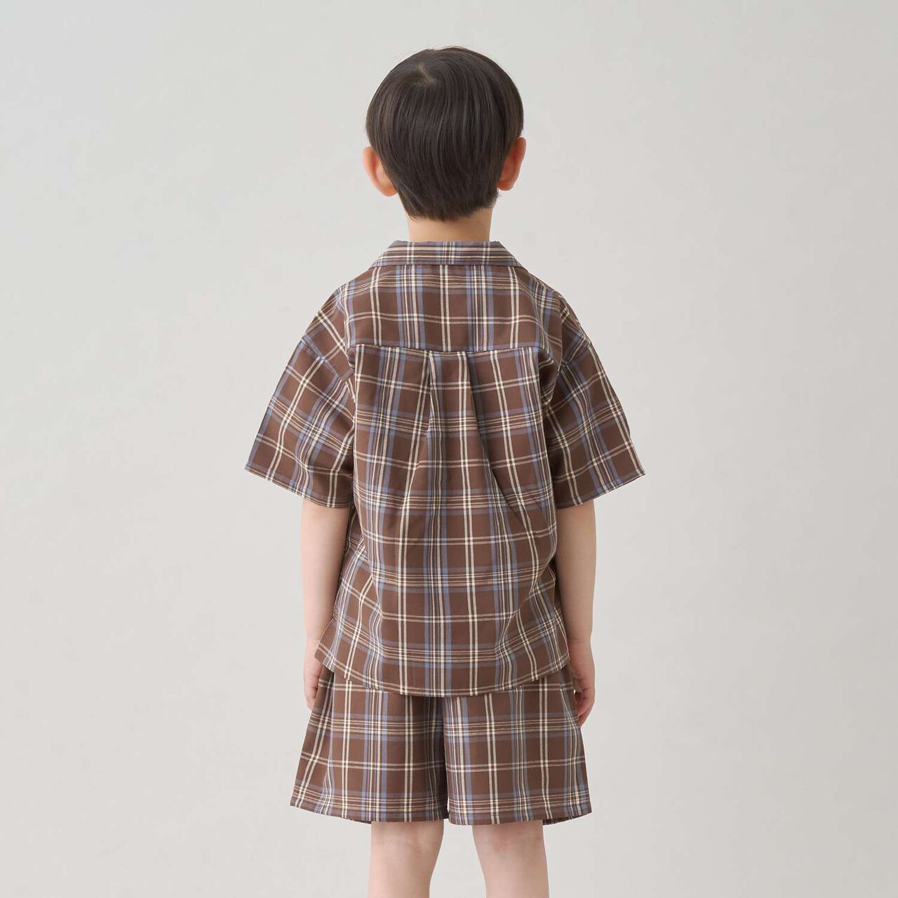 [Outfit Set] Open Collar Shirt & Easy Pants,Greige, large image number 8