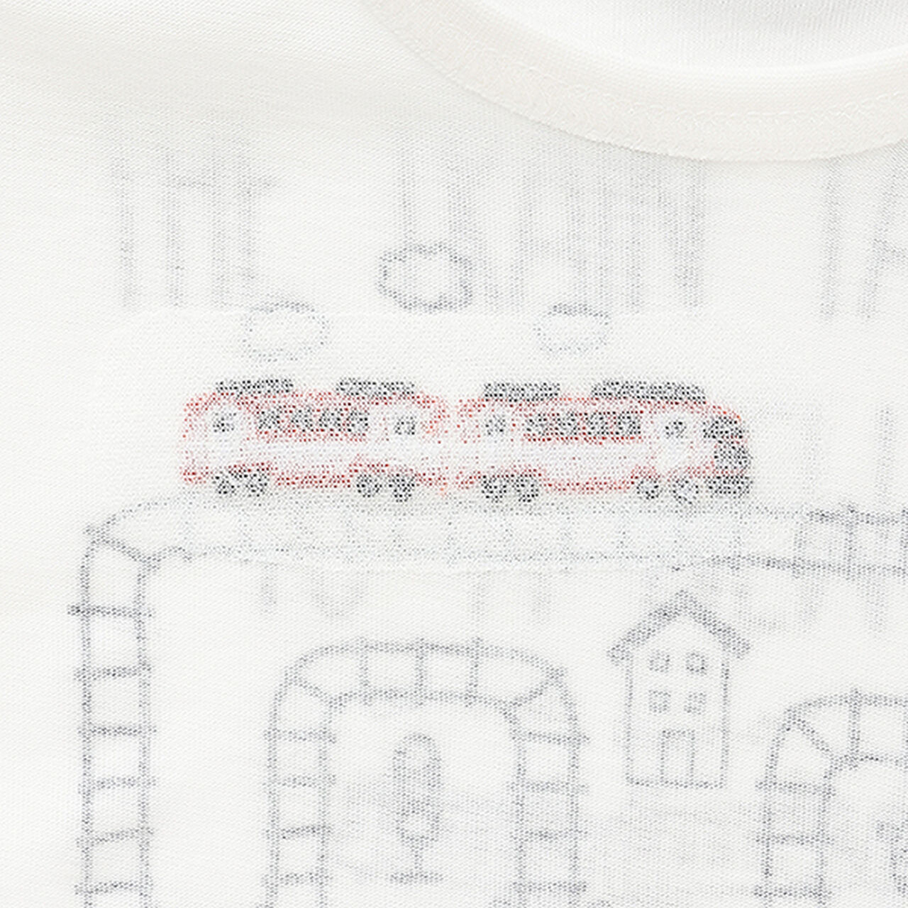 [Restock] Train Map Print Long-Sleeve T-Shirt,Off white, large image number 4