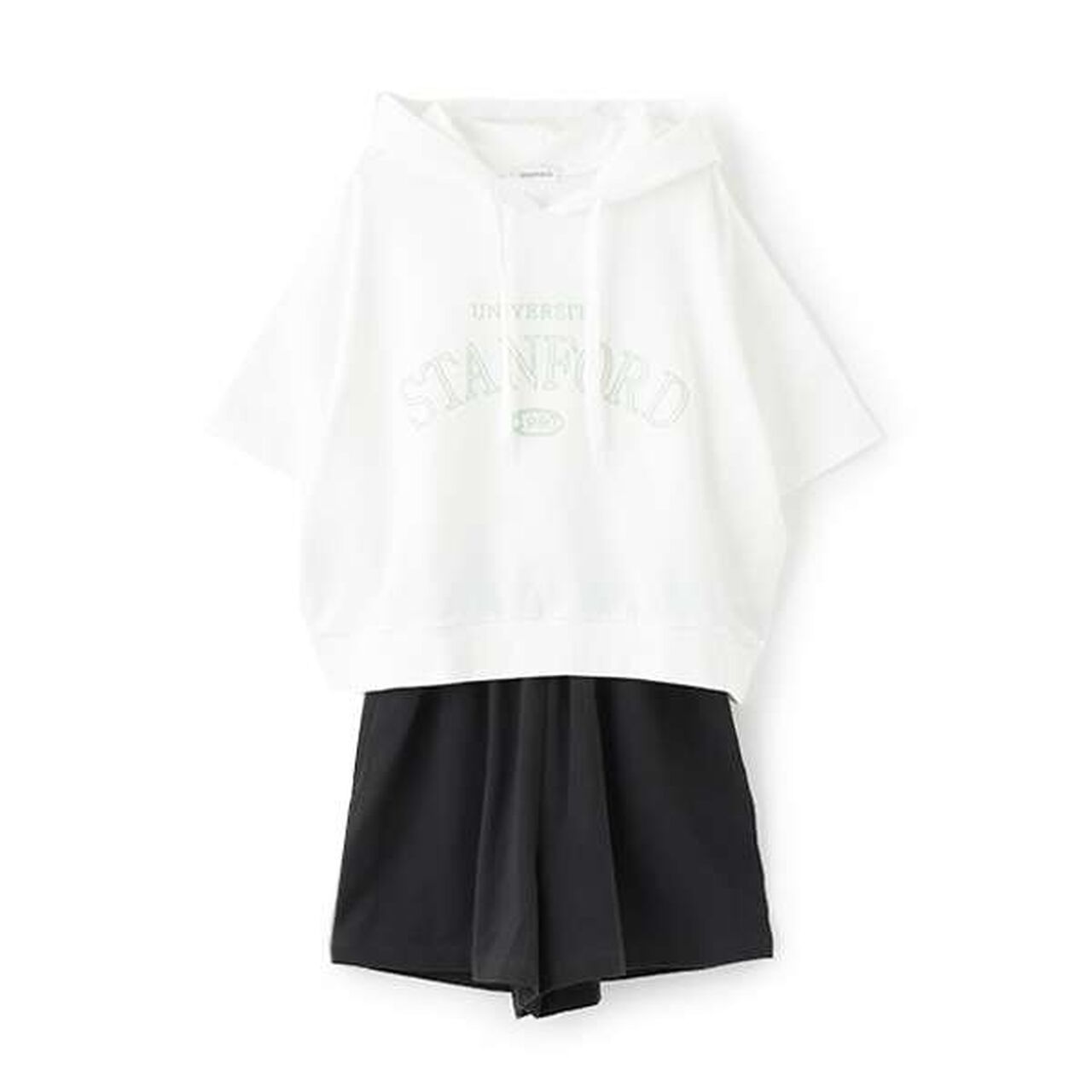 Short-Sleeve Parka Setup,Black, large image number 7