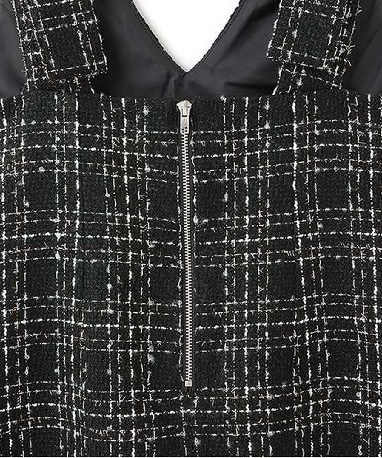 Tweed Jumper Skirt,Off white, large image number 4