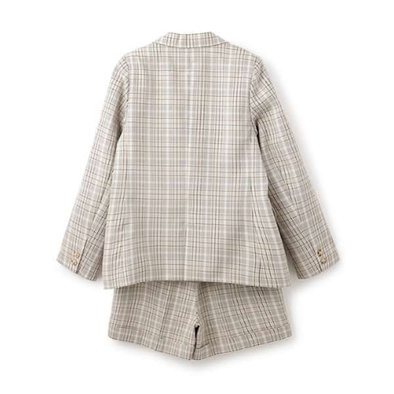 [Graduation Attire] Emblem Jacket and Shorts Outfit Set,Gray, large image number 12