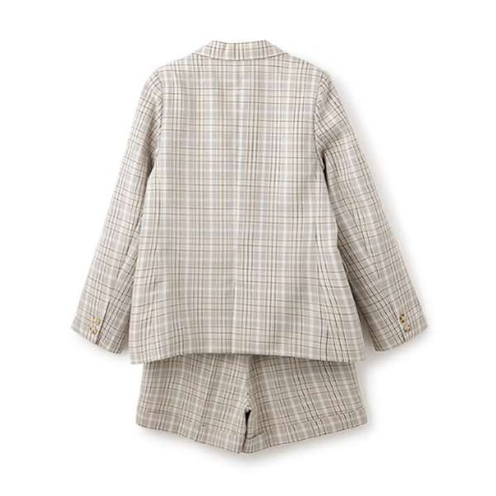 [Graduation Attire] Emblem Jacket and Shorts Outfit Set,Gray, medium image number 12