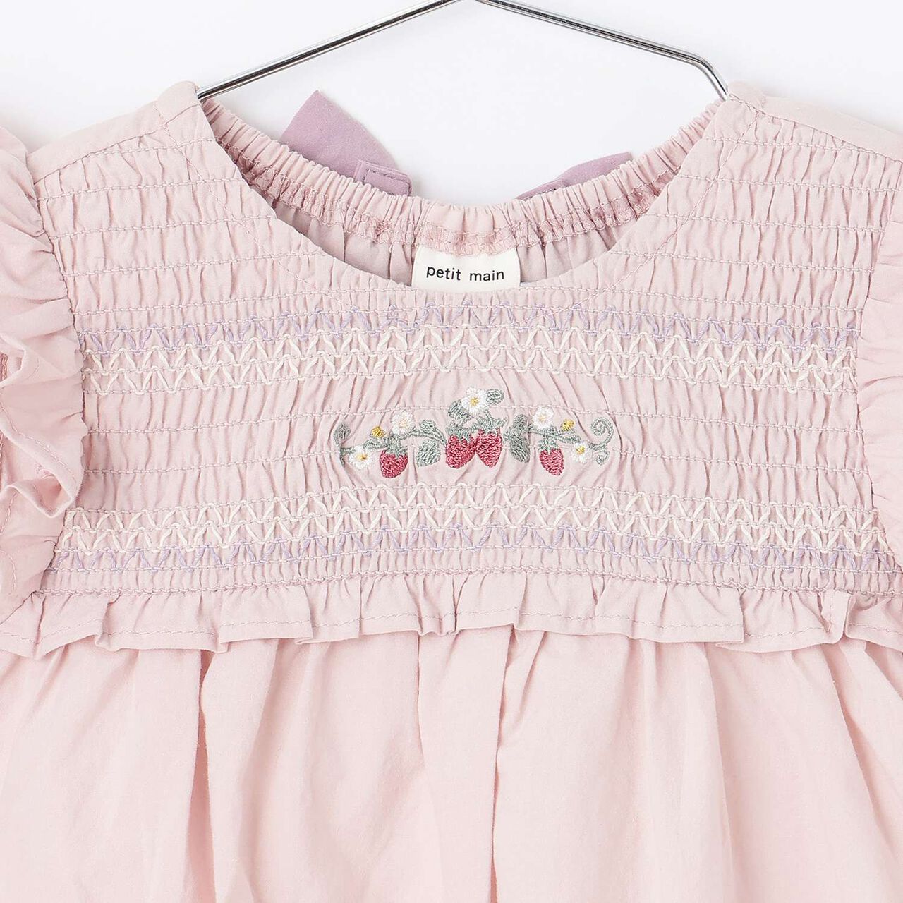 Link Strawberry Embroidery OP Romper,Off white, large image number 9