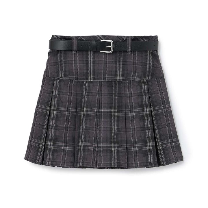 [Easy Care] Check Pleated Skirt with Belt,Pink, medium image number 15