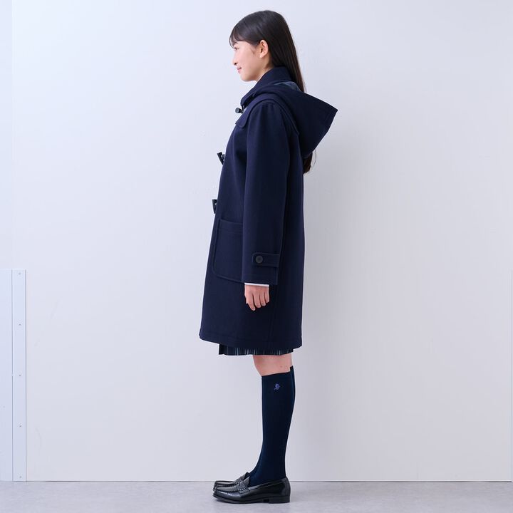 [Graduation Attire] Lightweight Quilted Lined Long Duffle Coat,Navy, medium image number 7