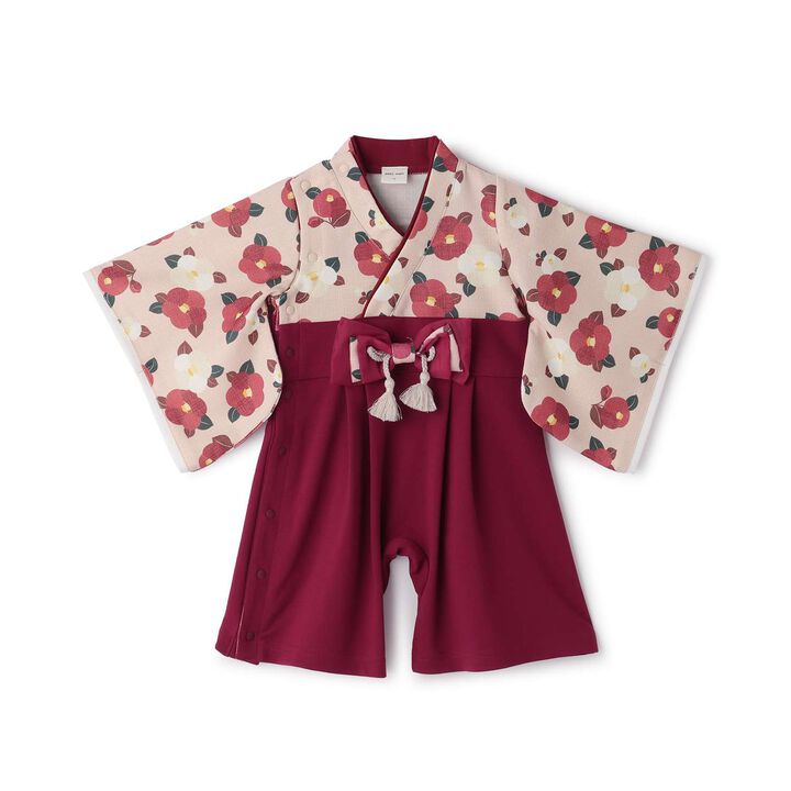 Girls Hakama Coverall,Red, medium image number 0