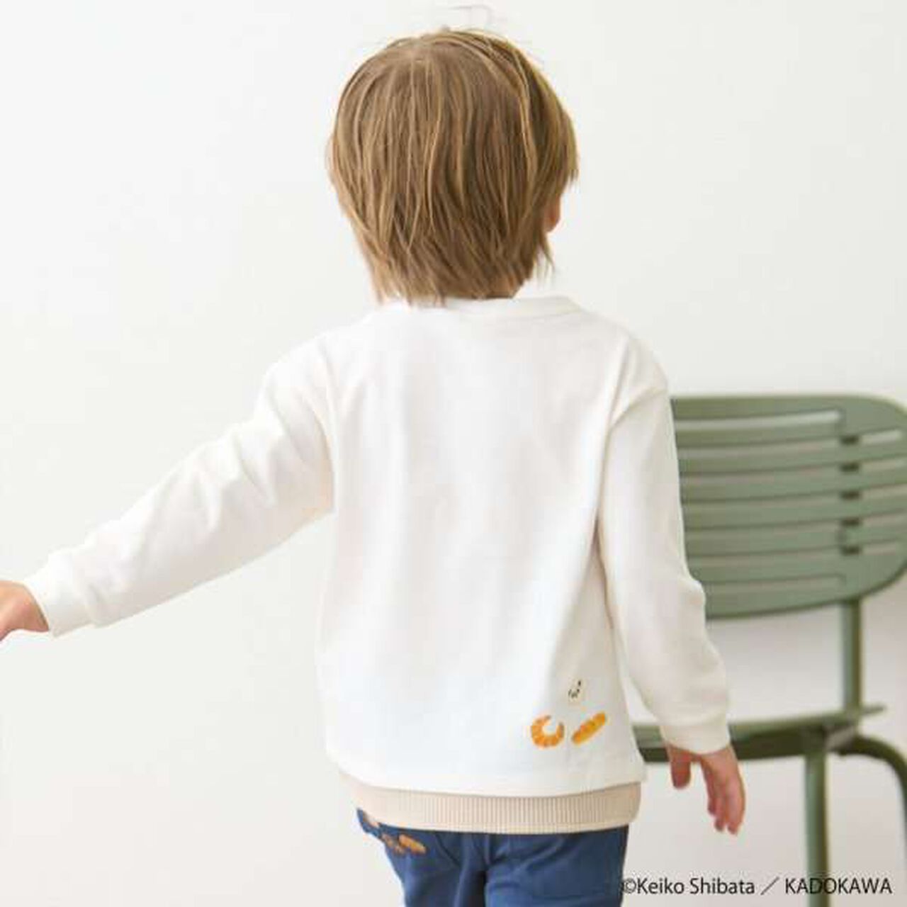 [Bread Thief] Appliqu&eacute; Long-Sleeve T-Shirt,Off white, large image number 2