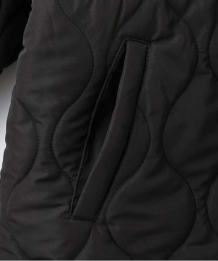 Quilted Bomber Jacket with Scarf,Ivory, medium image number 14