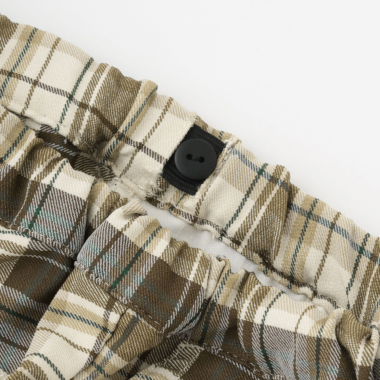Link Yarn-Dyed Checkered Long Pants,Brown, large image number 3