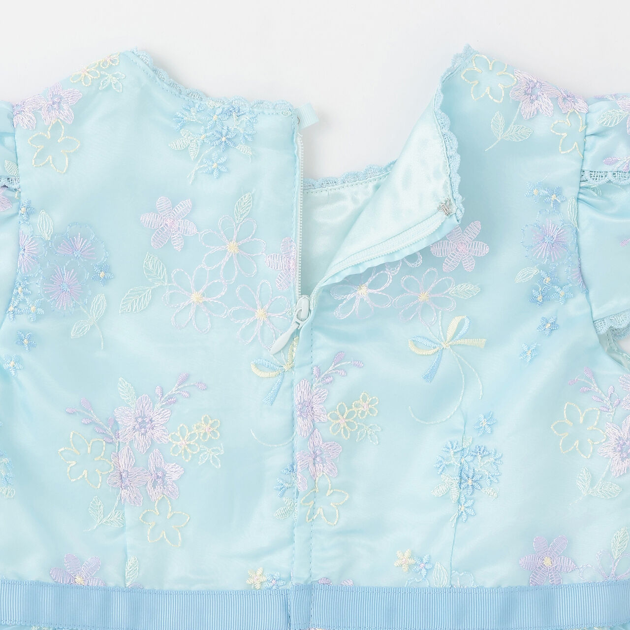 Flower Bouquet Lace Embroidery One-Piece Dress,Light pink, large image number 7