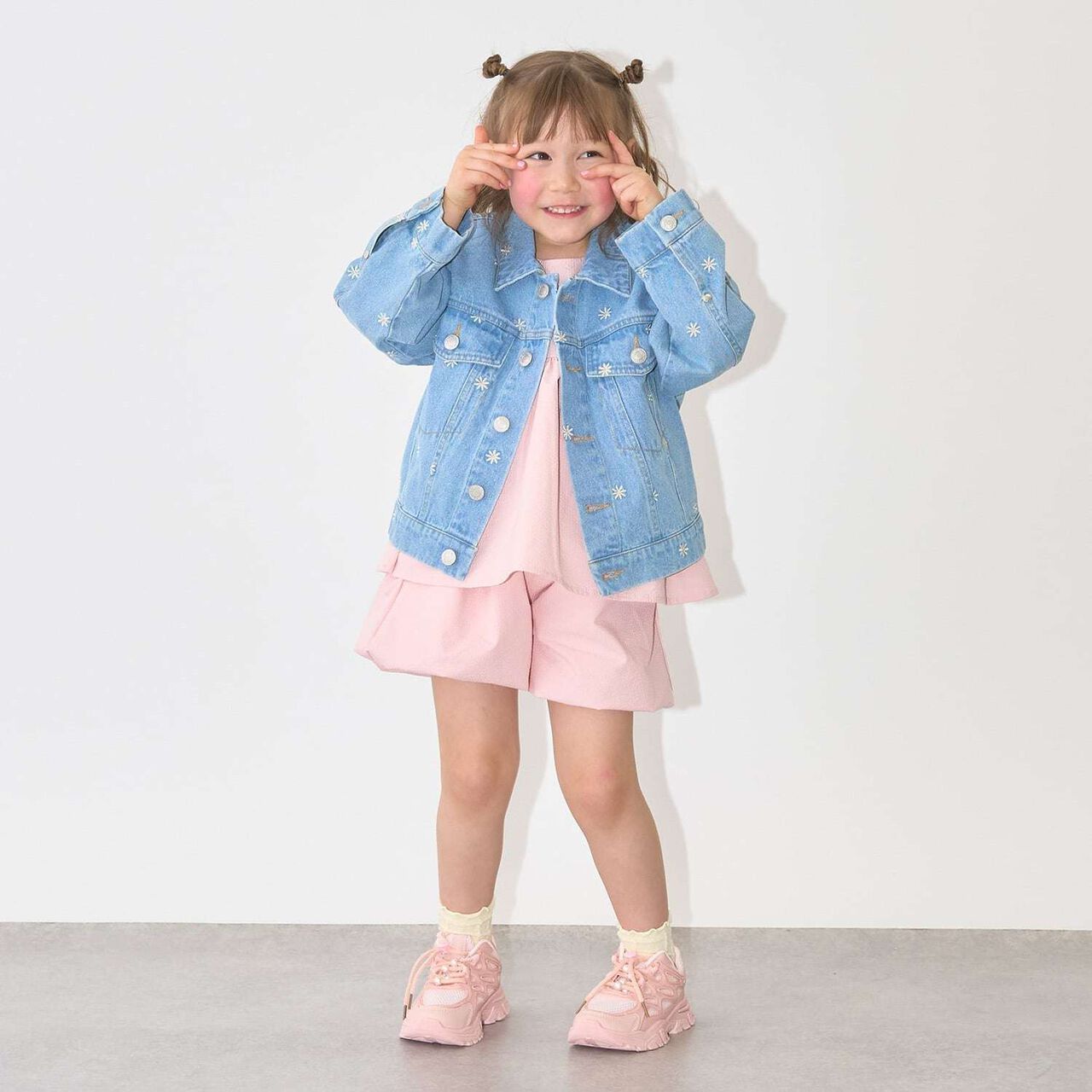 [Outfit Set] Wavy Peplum Blouse & Balloon Pants Set,Navy, large image number 18