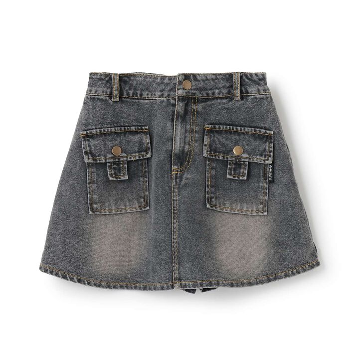 Denim Skirt with Shorts,Gray, medium image number 12
