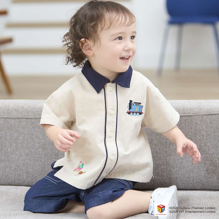 [Thomas the Tank Engine] Short-Sleeve Shirt,Pearl white, medium image number 3