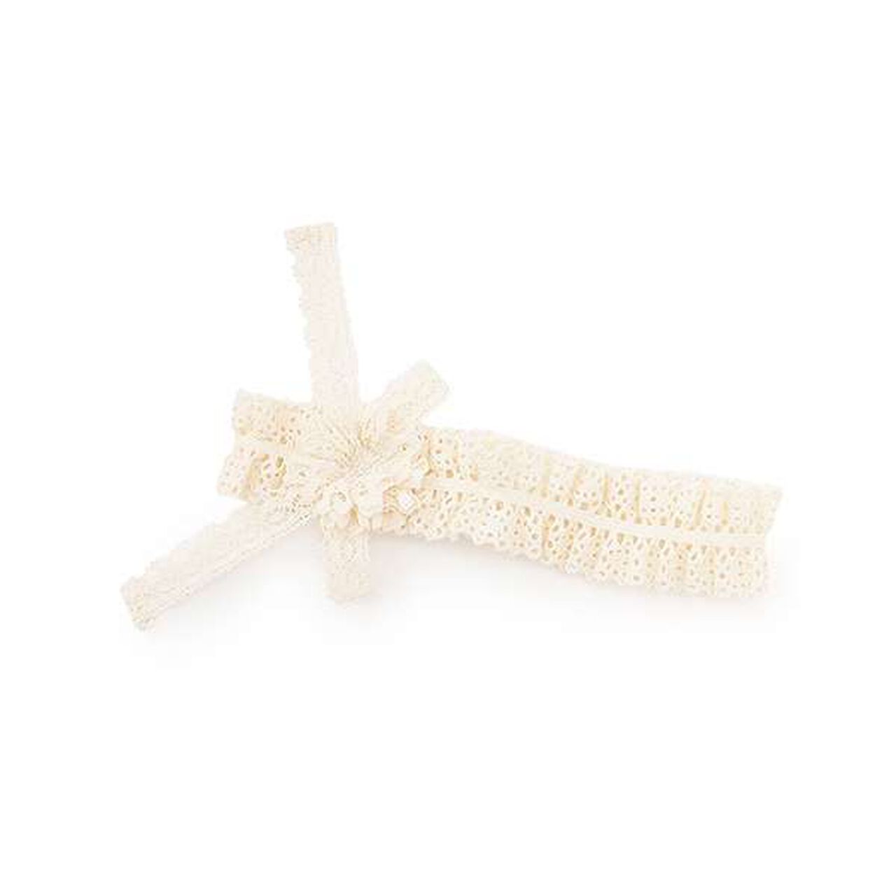 ☆BASIC蕾絲髮箍 [有機] [日本製造],珍珠白, large image number 4