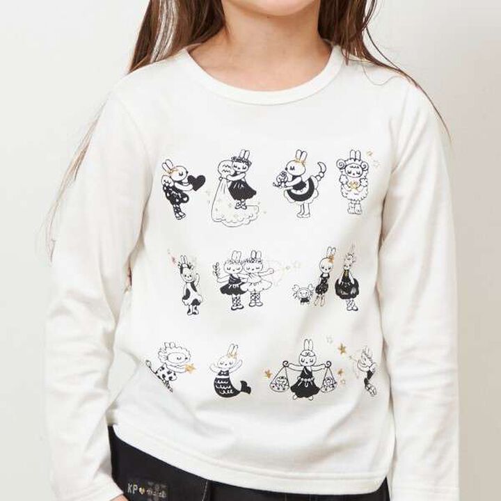 KP Zodiac Print Long-Sleeve T-Shirt (80-150),Off white, medium image number 2