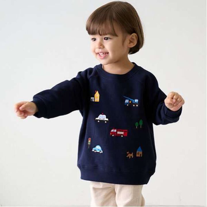 Vehicle Embroidered Sweatshirt,Top gray, medium image number 8