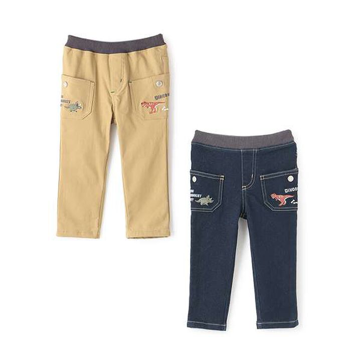 Dinosaur Long Straight Pants,Navy, medium image number 9