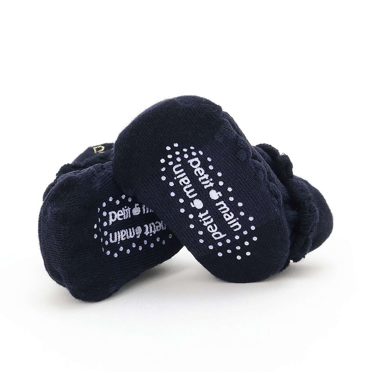 Lame Embroidered Cup Socks,Navy, large image number 3