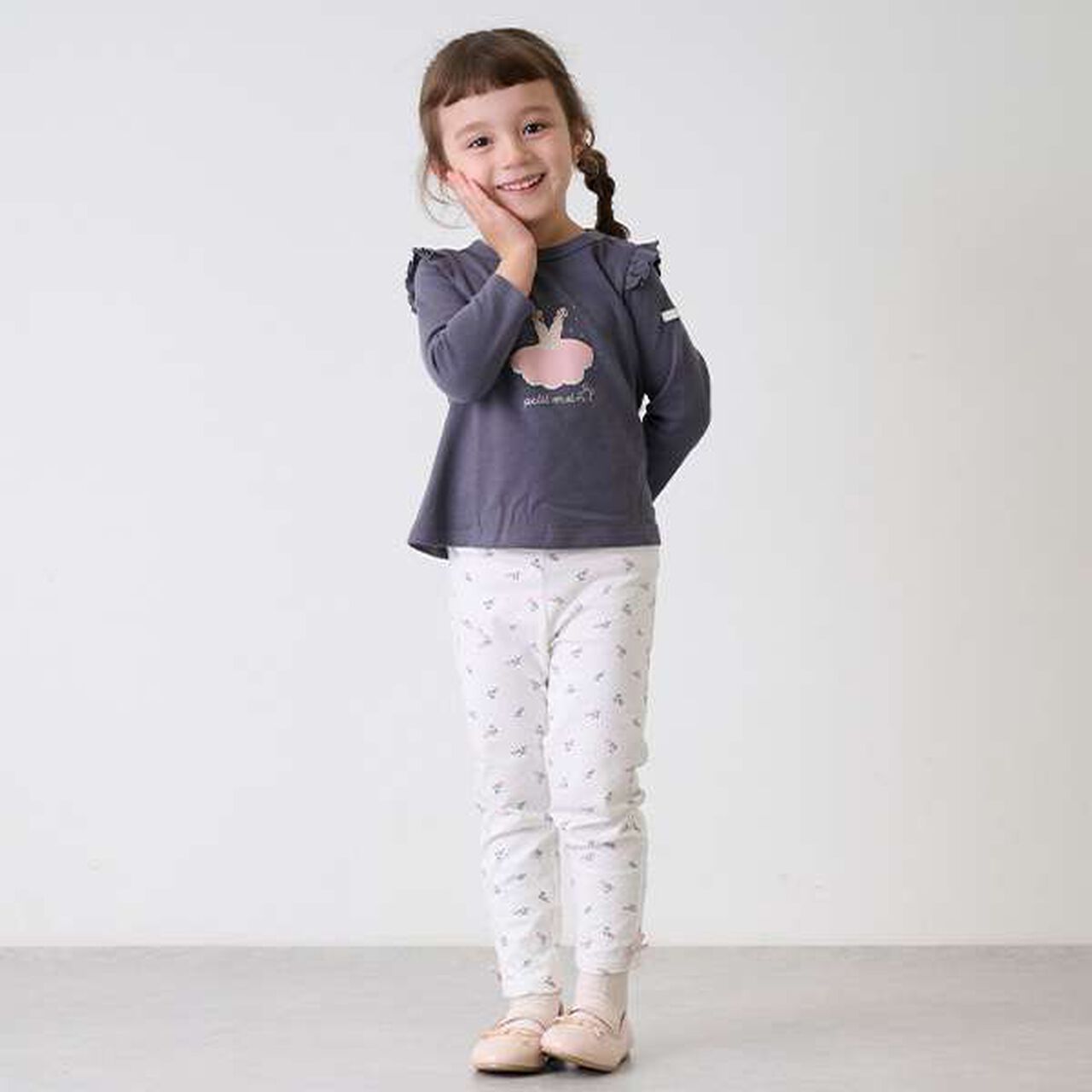 10-Length Girls' Leggings,Pearl white, large image number 25