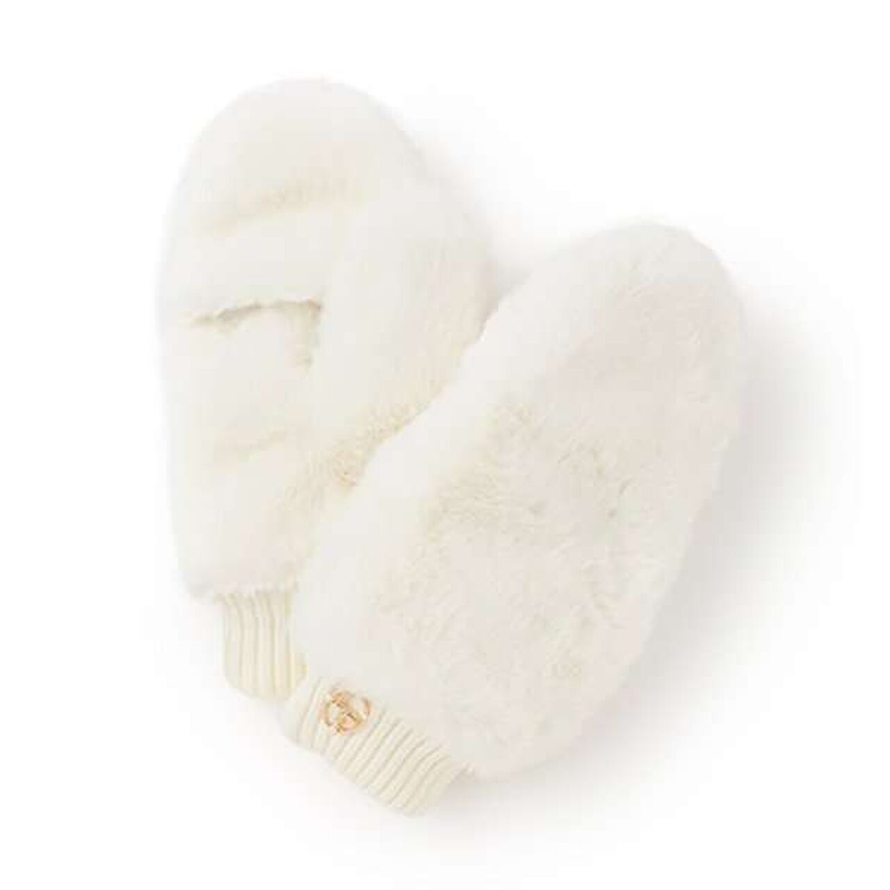 Faux Fur Gloves,Ivory, large image number 0
