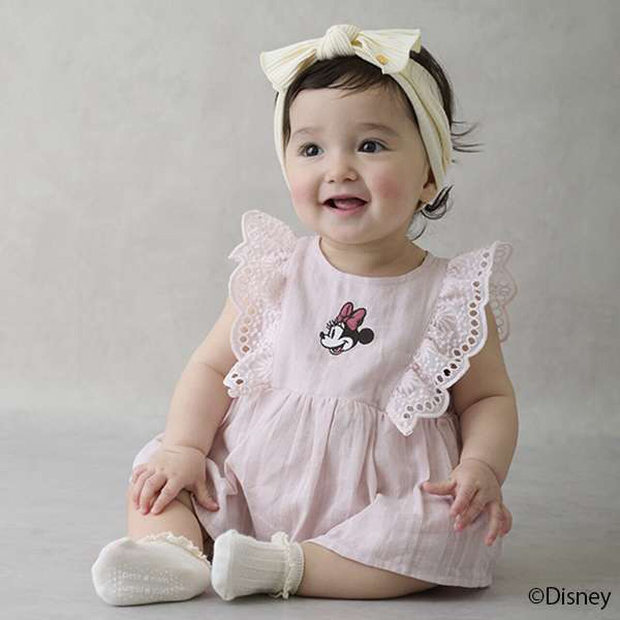 [Disney] Shoulder Frill Tunic Outfit Set,Light pink, large image number 0