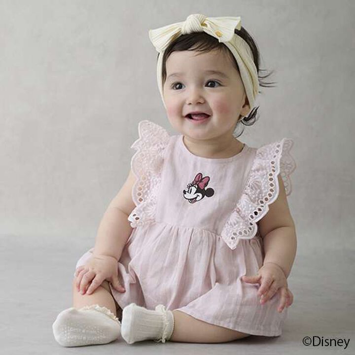 [Disney] Shoulder Frill Tunic Outfit Set,Light pink, medium image number 0