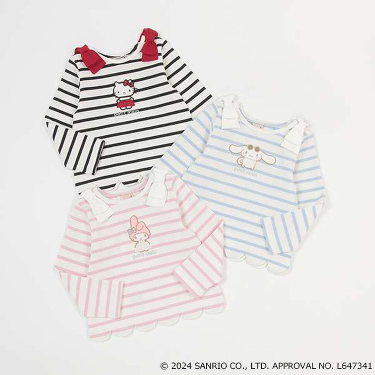 [Sanrio Characters] Appliqu&eacute; Scallop Long Sleeve T-Shirt,Light pink, large image number 6