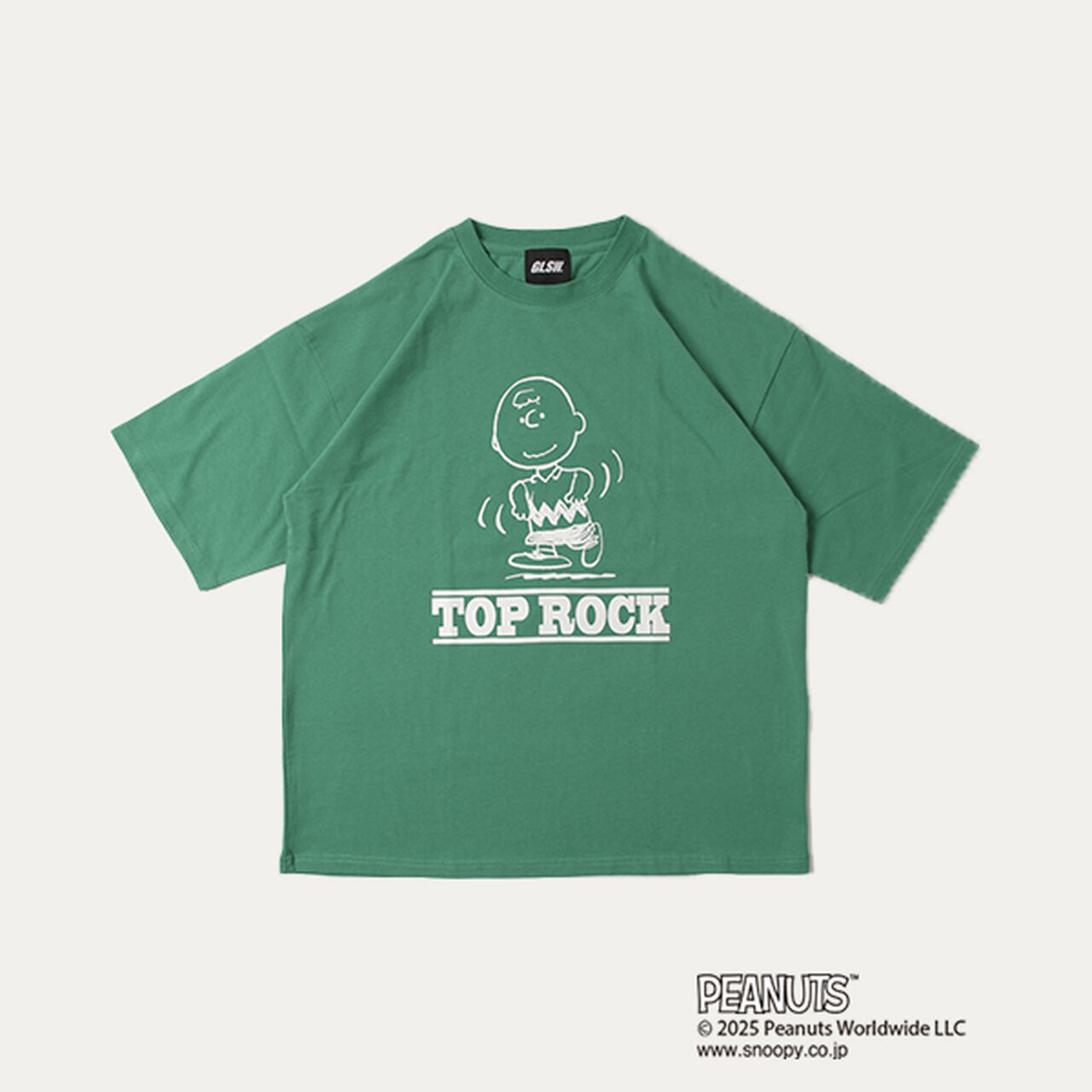 [GLSW.] [PEANUTS] Charlie Brown Top Lock Front Print T-Shirt,Black, large image number 8