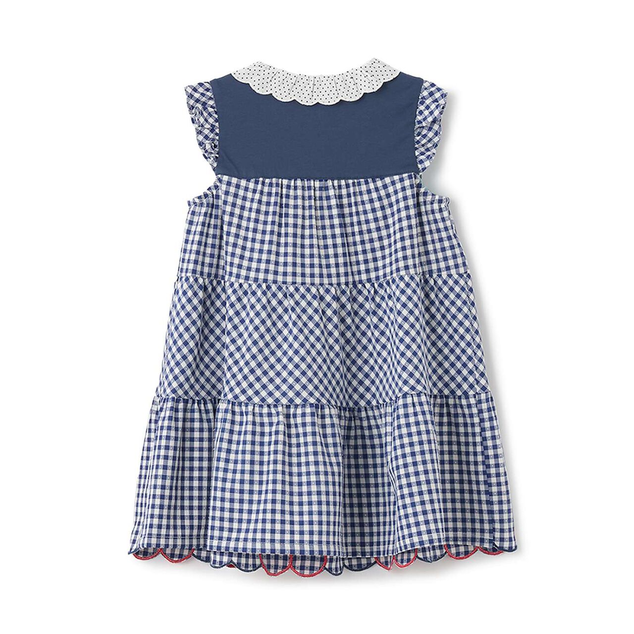 Cherry Checkered One-Piece Dress,Red, large image number 1