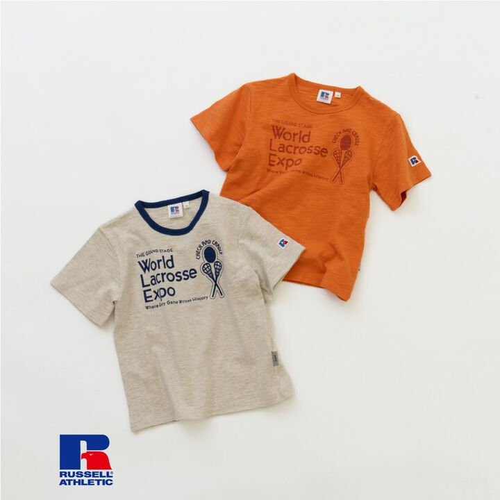 [Russell Athletic] Ringer Short-Sleeve T-Shirt,Milky white, medium image number 12