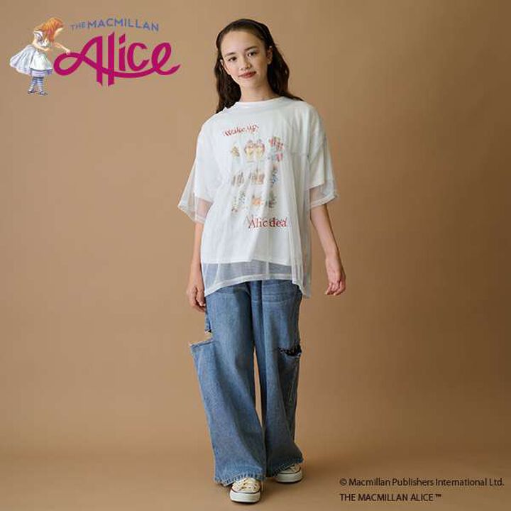 [AMI] Macmillan Alice Glitter Tulle T-Shirt Set,Off white, medium image number 3