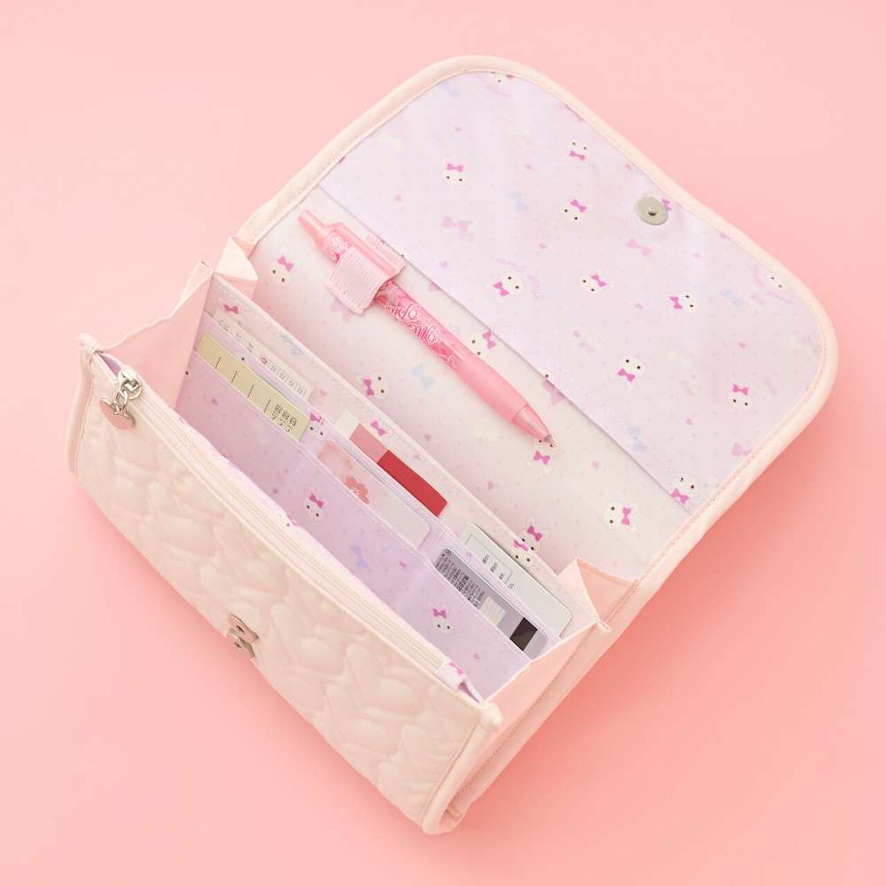 Mezzo Piano Mama Rabbit Appliqu&eacute; Mother-Child Multi Case,Light pink, large image number 10