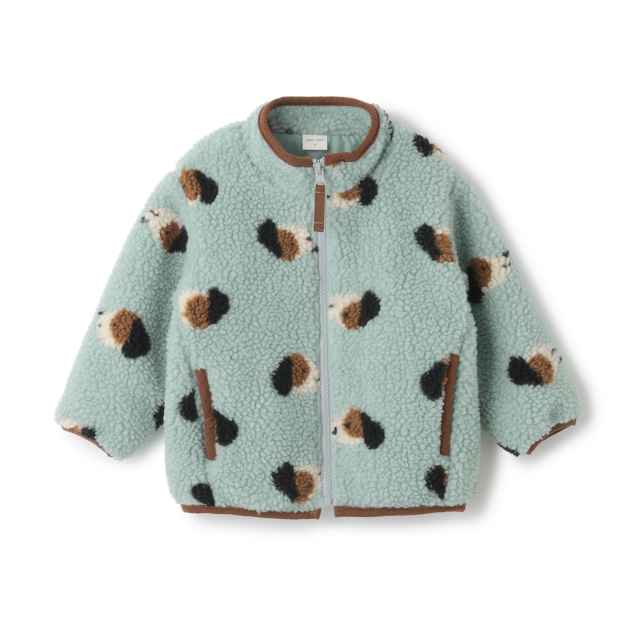 [Washable] Patterned Boa Bomber Jacket,Pearl white, large image number 4