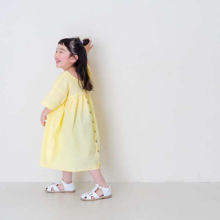 Boiled Gathered One-Piece Dress,Off white, medium image number 18