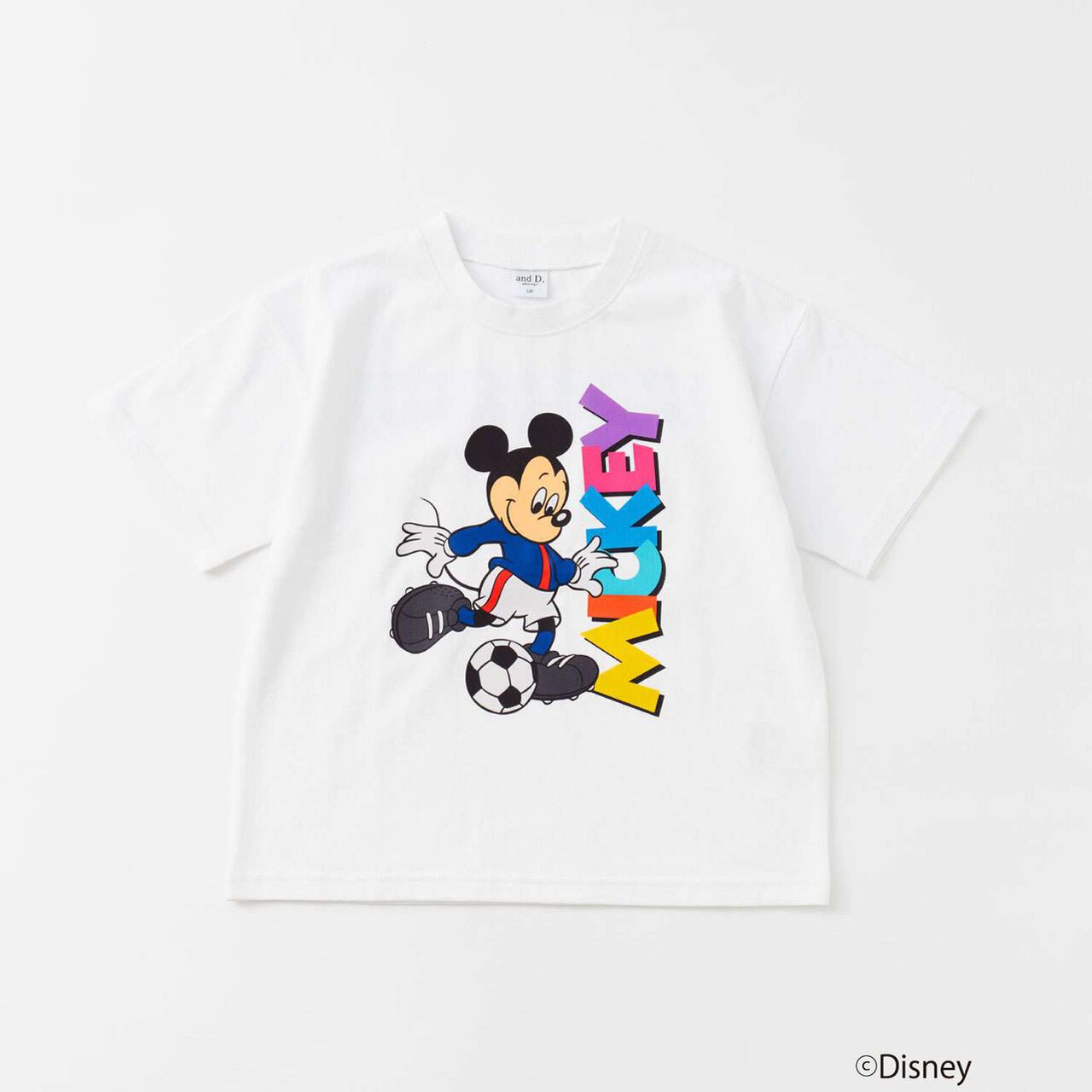 [Parent-Child Matching] [Disney] Soccer Short-Sleeve T-Shirt,White, large image number 12