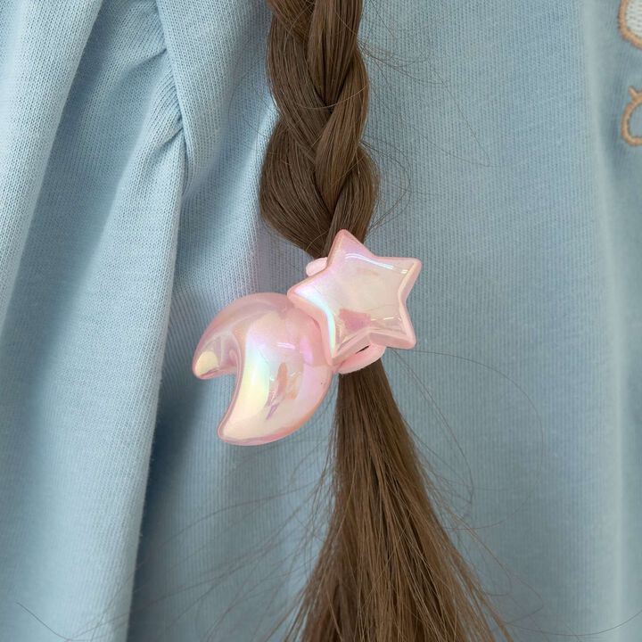 [Soft Glow] Star & Moon Hair Ties (Set of 2) [Kids] [Girls],, medium