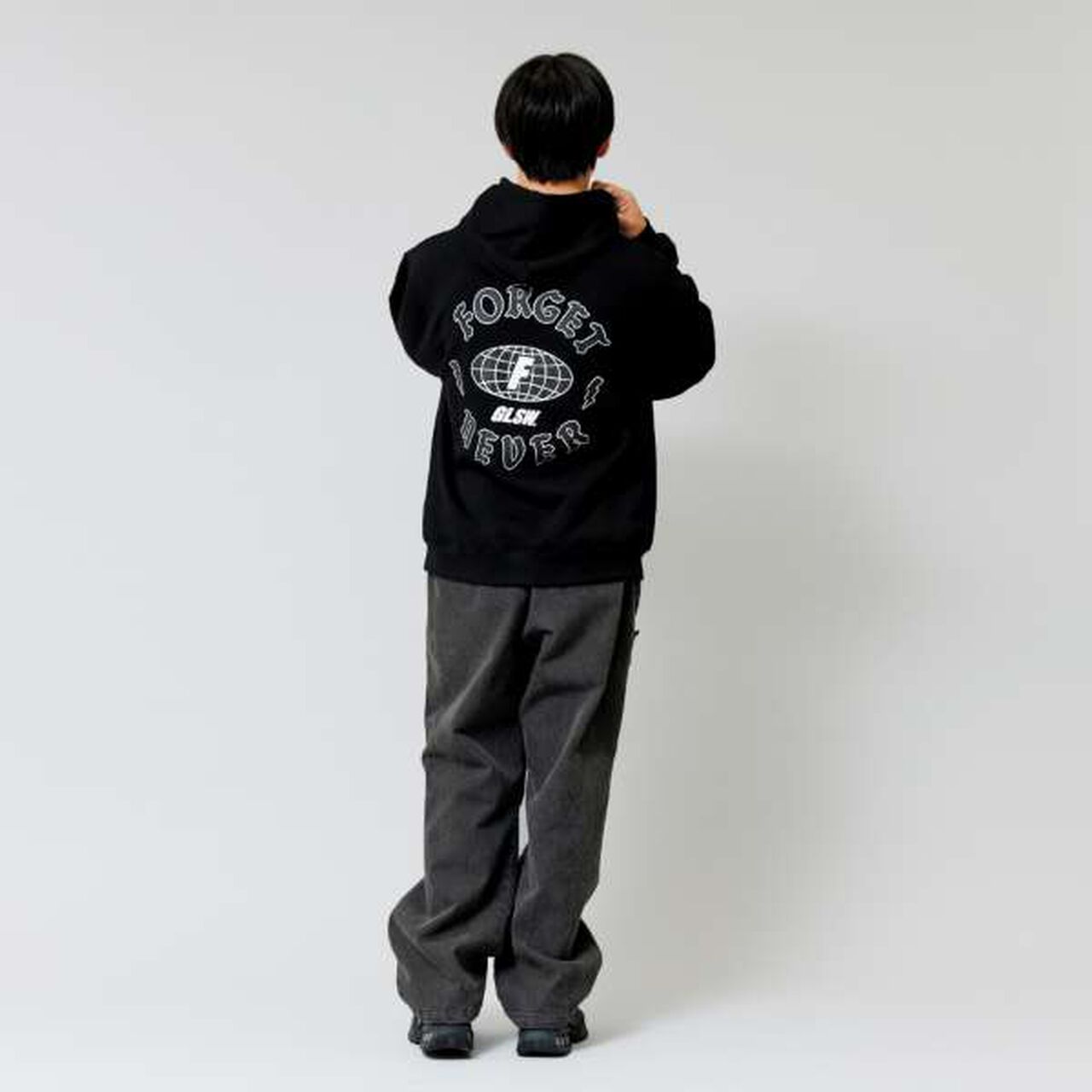 [GLSW. × FORGET NEVER] CIRCLE LOGO Parka,Black, large image number 1