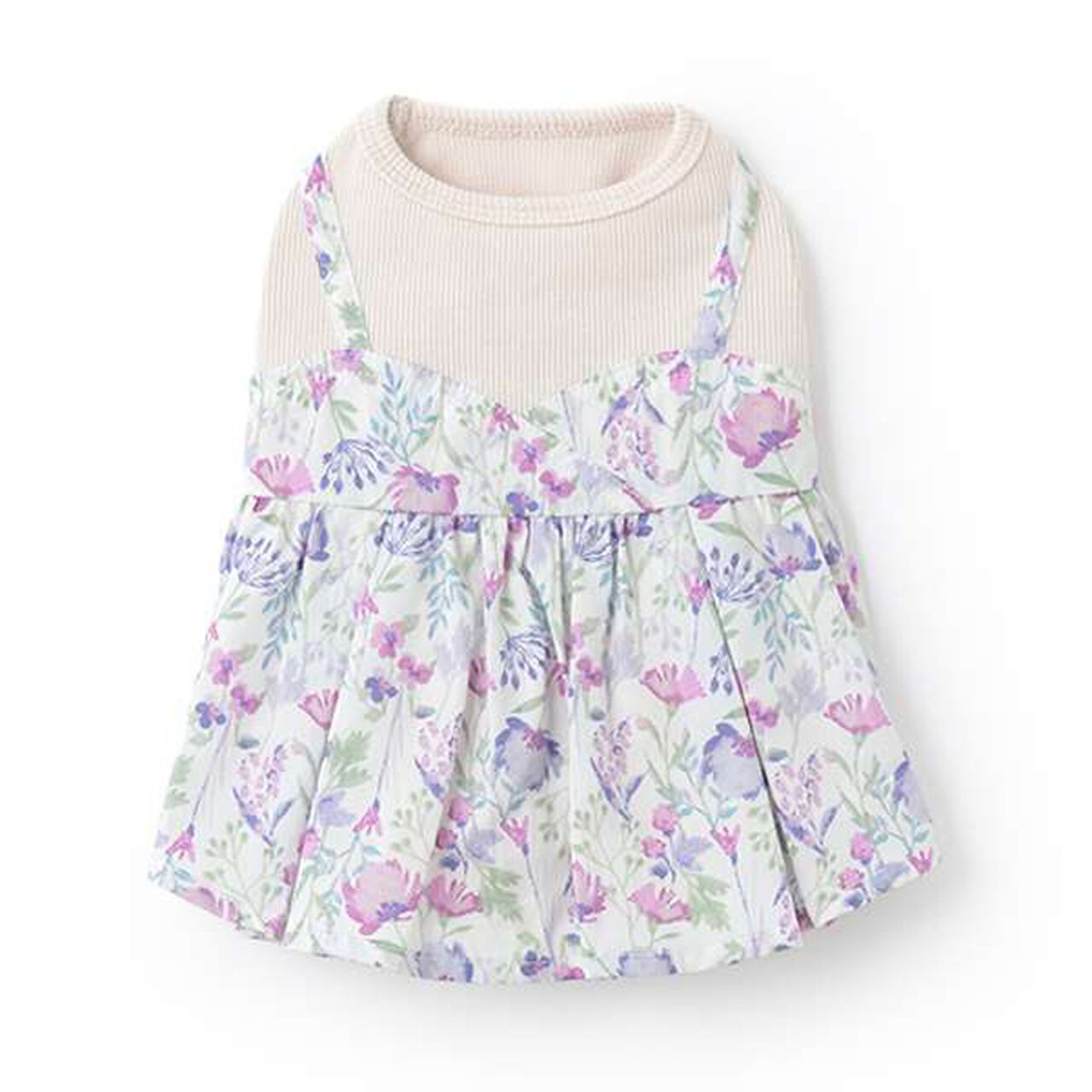 [DOG] Floral Pattern Docking Dress,Blue, large image number 10