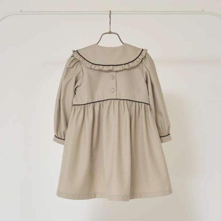 Removable Collar Occasion One-Piece Dress,Gray, medium image number 13