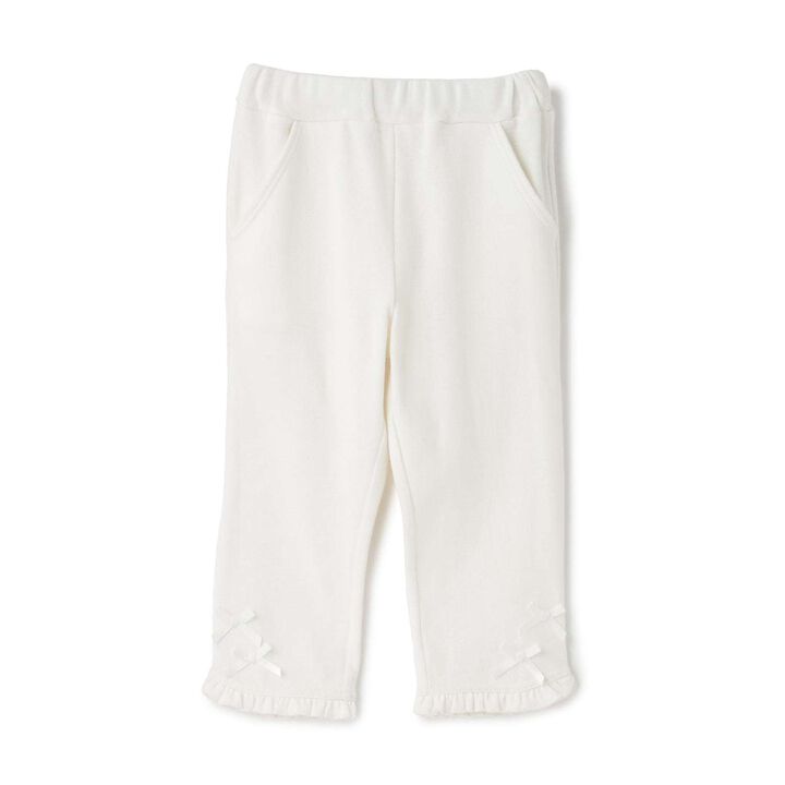 [Tomo Pants] Stain Resistant UV Cool Touch Round-Hem Frill 3/4 Capri Pants for Girls,Salmon pink, medium image number 1