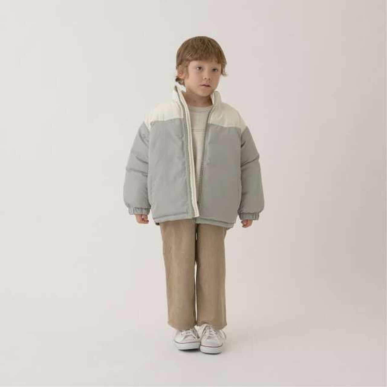 Versatile Bi-Color Puff Jacket,Camel, large image number 14