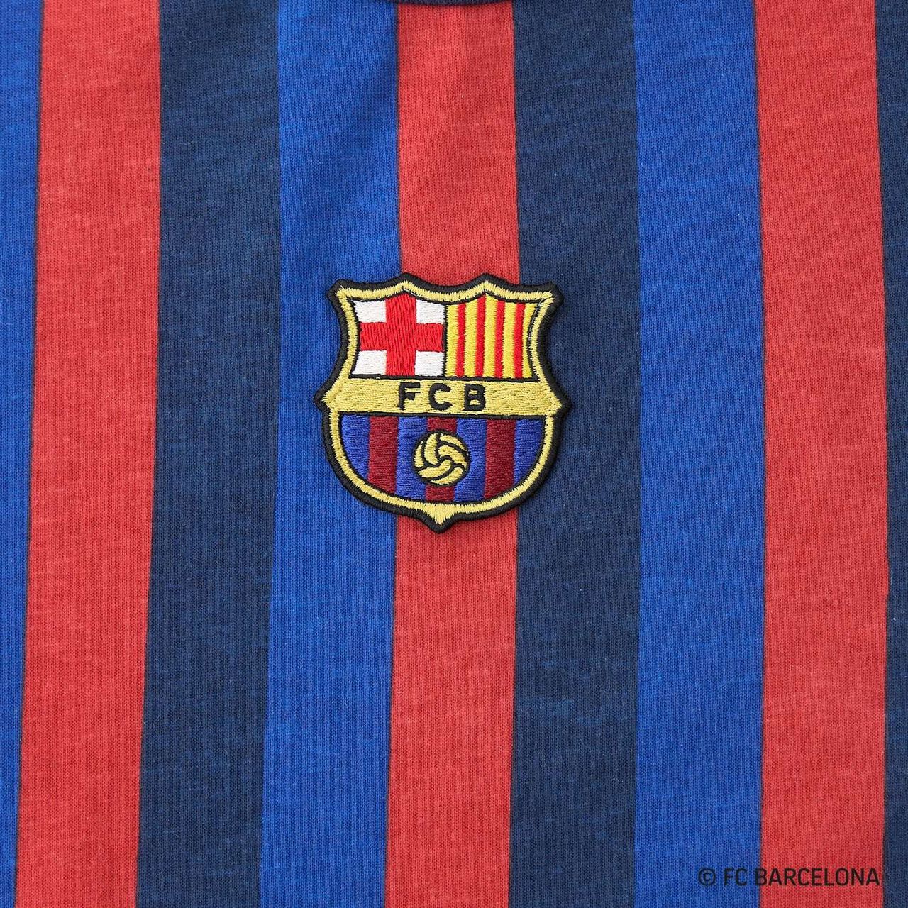 [FC BARCELONA] 接觸涼感布章T恤,深棕色, large image number 15