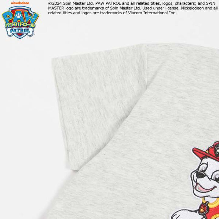 [Paw Patrol] Check Hem Short Sleeve T-Shirt,Smoke white, medium image number 6