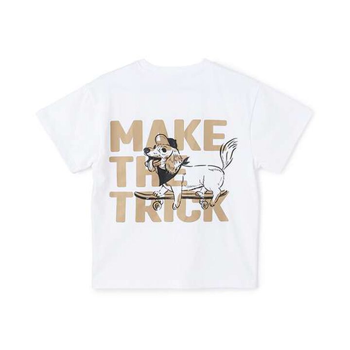 [SKIT0LY][Cool Touch] High Cool Cotton Dog Print Short Sleeve T-Shirt,White, medium image number 2